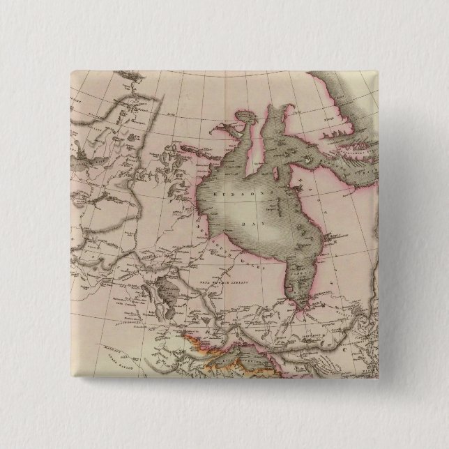 British possessions in North America 2 Inch Square Button (Front)