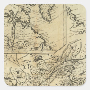 British Possessions in North America 2 Square Sticker