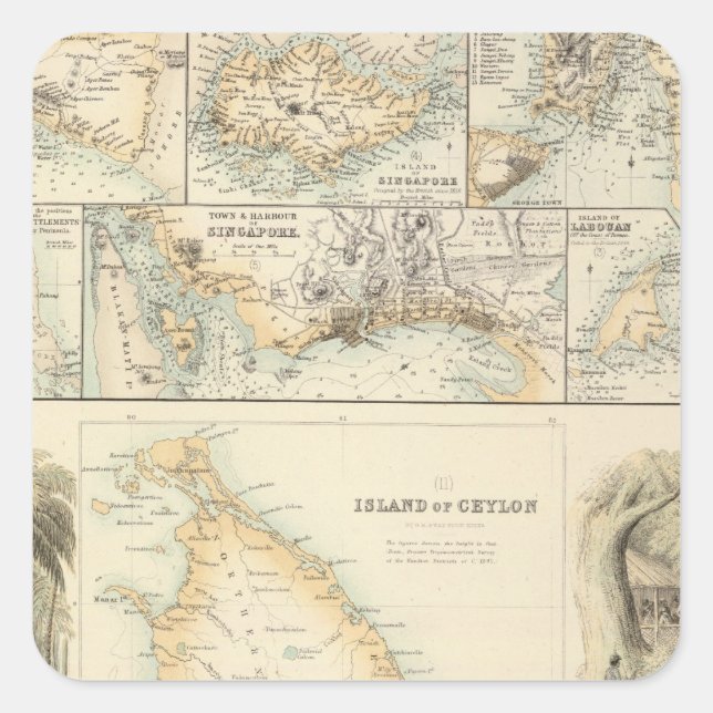 British Possessions in the Indian Seas Square Sticker (Front)