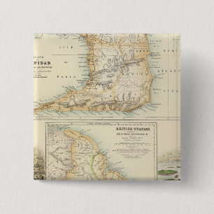 British Possessions on the North East Coast 2 Inch Square Button
