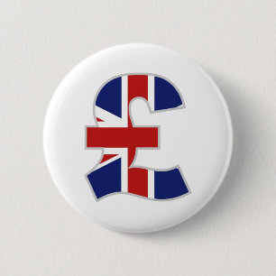 British Pound 2 Inch Round Button