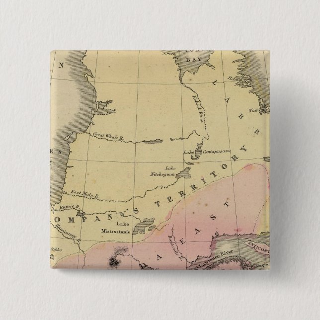 British Provinces of North America 2 Inch Square Button (Front)