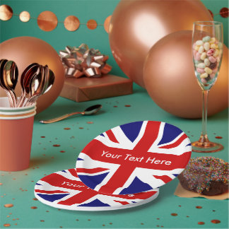 British Pub Union Jack Paper Plate