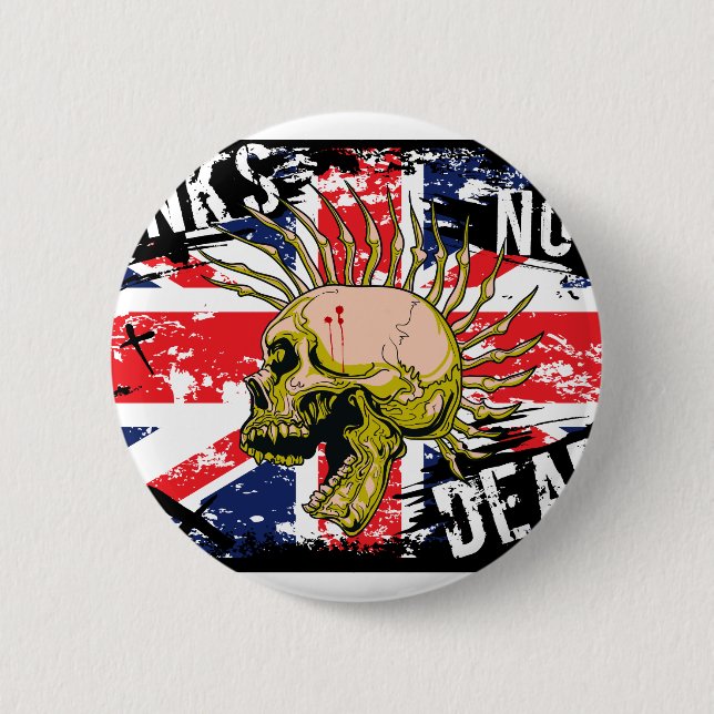 British Punk Not Dead 2 Inch Round Button (Front)
