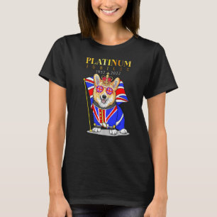 British Queen Monarchy Platinum Jubilee Union Jack T-Shirt
