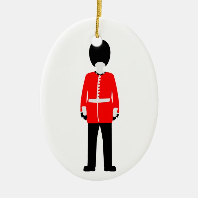 British Queen’s Guard Ceramic Ornament (Front)