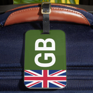 British Racing Green Luggage Tag