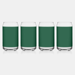 British racing green  (solid colour)  can glass