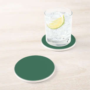 British racing green (solid colour) coaster