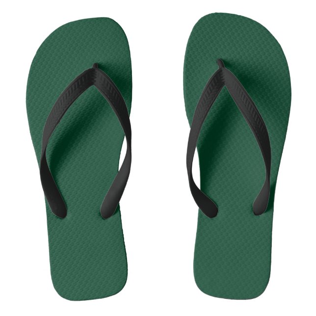 British racing green  (solid colour)  flip flops (Footbed)