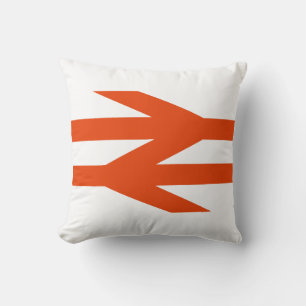 British Rail Double Arrow Logo Throw Pillow