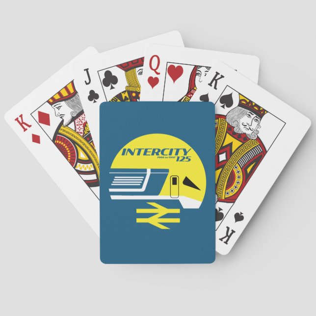 British Rail Intercity Classic Train Enthusiast Playing Cards (Back)
