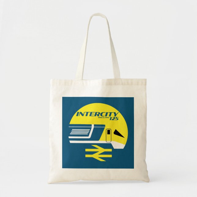 British Rail Intercity Classic Train Enthusiast Tote Bag (Front)