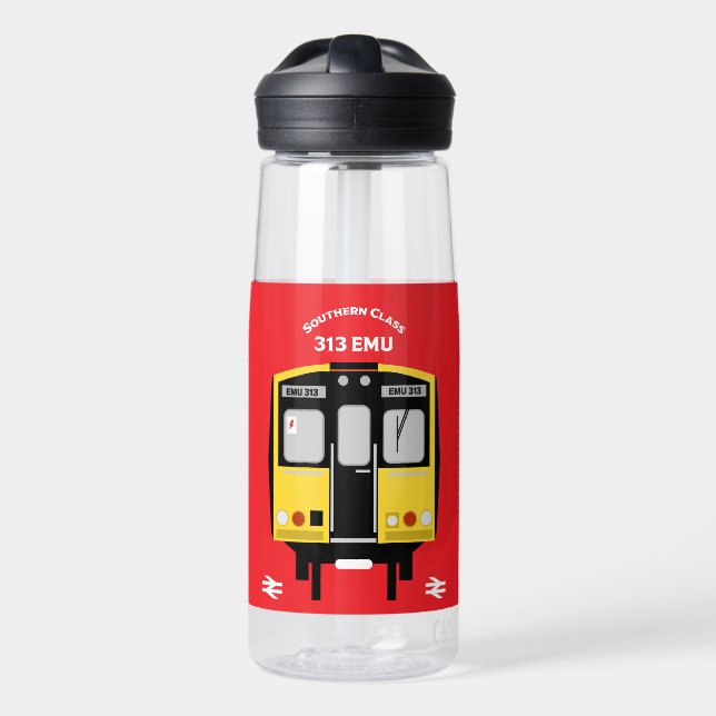 British Rail Train Enthusiast Water Bottle (Front)