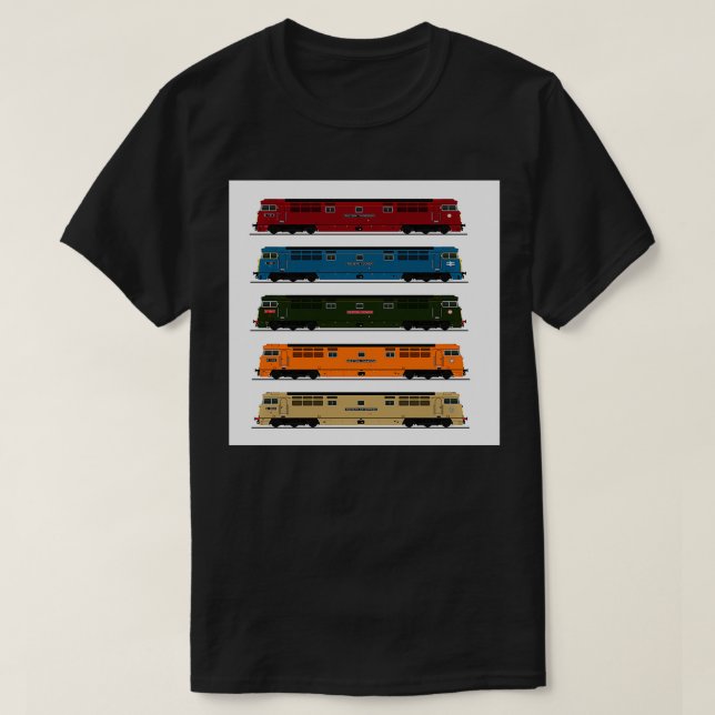 BRITISH RAIL WESTERN LOCOMOTIVES T-Shirt (Design Front)