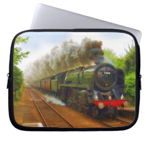 British Railway Steam Train for Trainspotters Art Laptop Sleeve