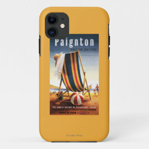 British Railways Beach Chair and Ball Poster iPhone 11 Case
