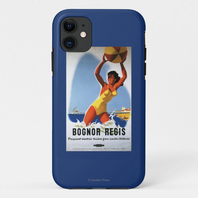 British Railways Girl and Beachball Poster Case-Mate iPhone Case (Back)