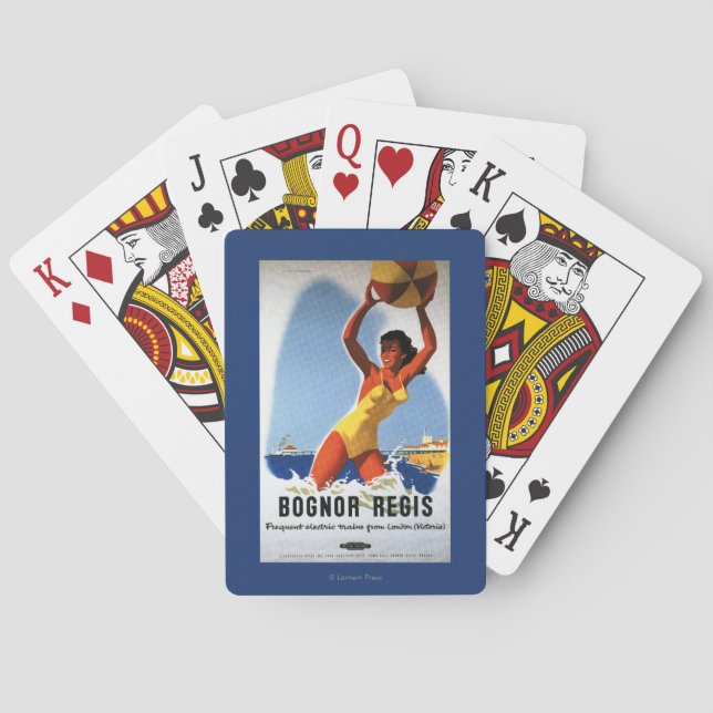British Railways Girl and Beachball Poster Playing Cards (Back)