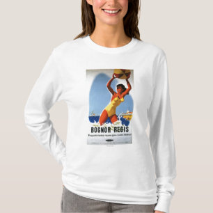 British Railways Girl and Beachball Poster T-Shirt