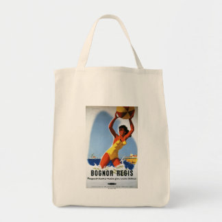 British Railways Girl and Beachball Poster Tote Bag
