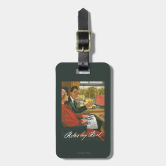 British Railways Relax by Rail Poster Luggage Tag