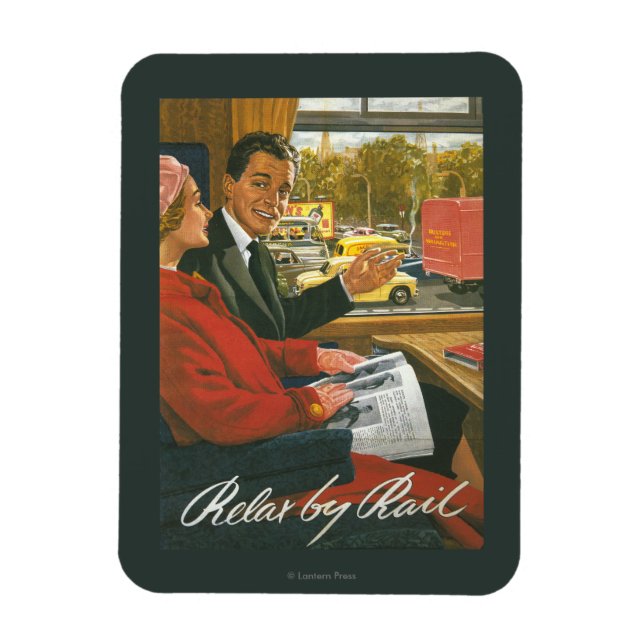 British Railways Relax by Rail Poster Magnet (Vertical)