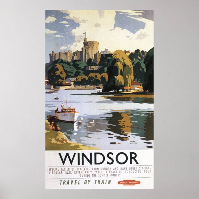 British Railways Windsor Castle Thames Poster (Front)
