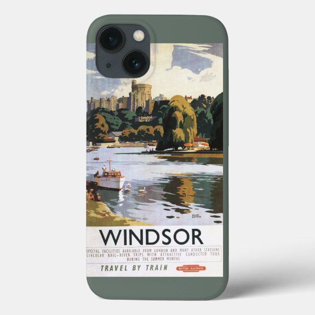 British Railways Windsor Castle Thames Poster Case-Mate iPhone Case (Back)