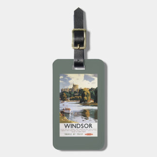 British Railways Windsor Castle Thames Poster Luggage Tag