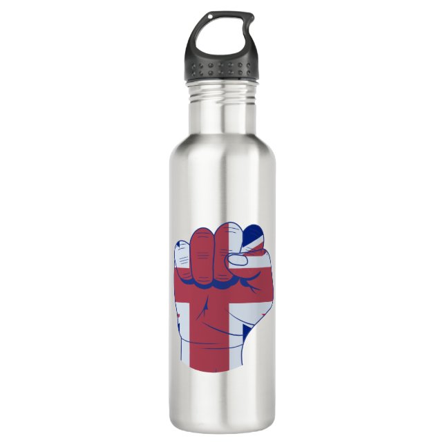 British Raised Fist 710 Ml Water Bottle (Front)