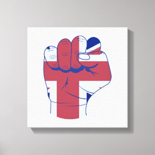 British Raised Fist Canvas Print