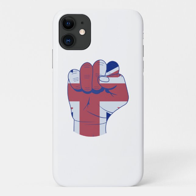 British Raised Fist Case-Mate iPhone Case (Back)