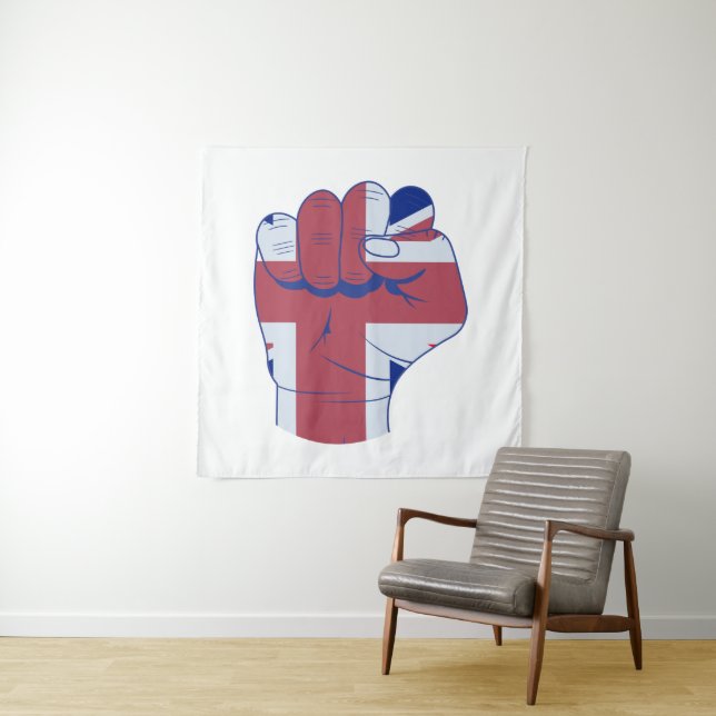 British Raised Fist Tapestry (In Situ)