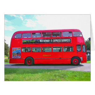 BRITISH RED BUS CARD