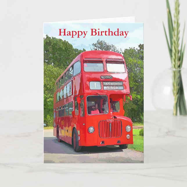 BRITISH RED BUS CARD (Front)