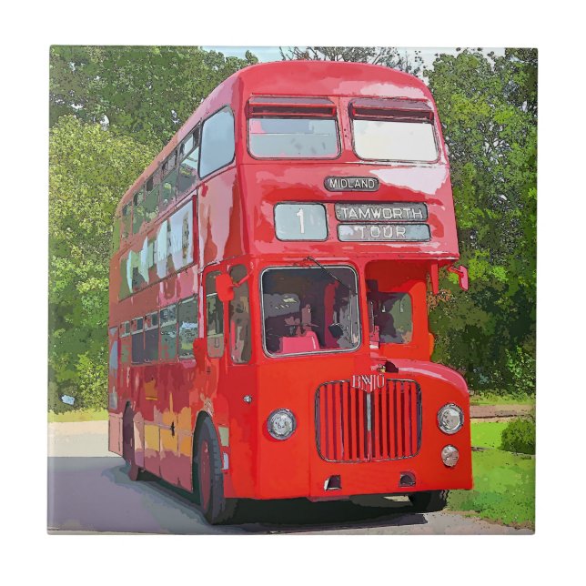 BRITISH RED BUS TILE (Front)