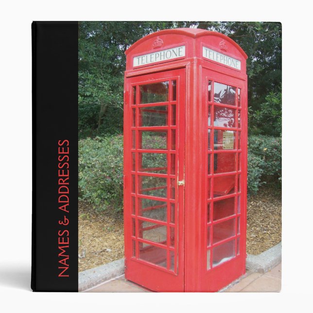 British Red Telephone Box Binder (Front)