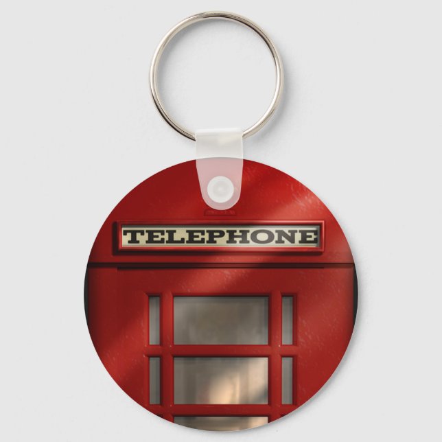 British Red Telephone Box Keychain (Front)