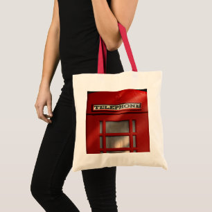 British Red Telephone Box London Tote