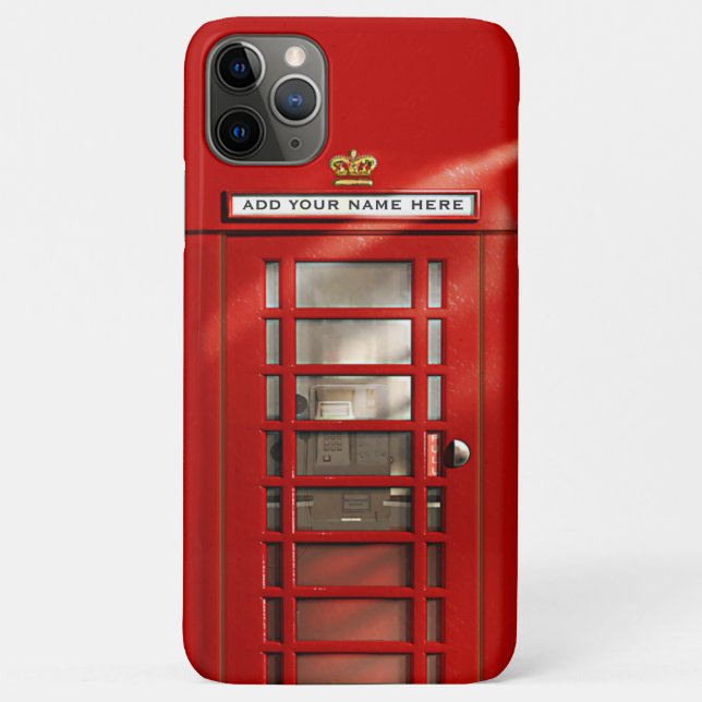 British Red Telephone Box Personalized Case-Mate iPhone Case (Back)