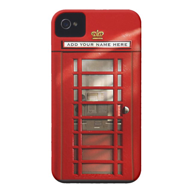 British Red Telephone Box Personalized Case-Mate iPhone Case (Back)