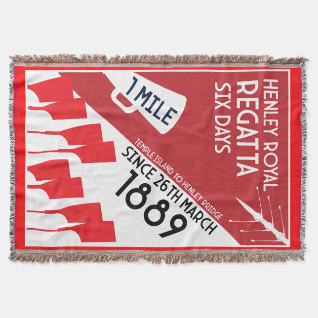British River Thames Regatta Throw Blanket (Front)