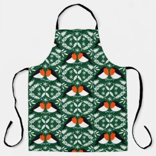 British Robin Redbreast Apron
