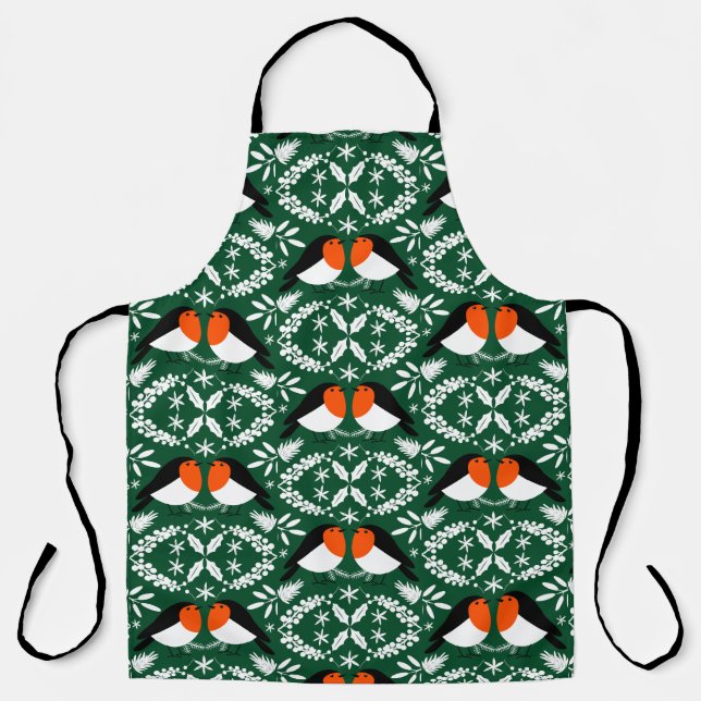 British Robin Redbreast Apron (Front)