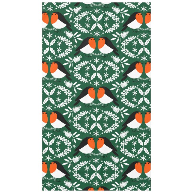 British Robin Redbreast Tablecloth (Front)