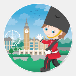 British Royal Guard Classic Round Sticker