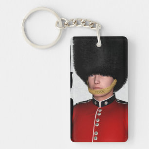 British Royal Guard Soldier London Art Keychain