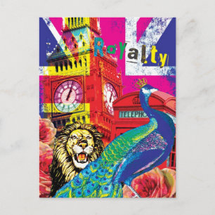 British Royalty Pop Art Postcard