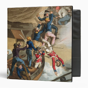 British Sailors Boarding a Man of War, engraved by Binder